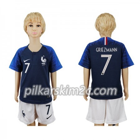 Koszulka Francja Griezmann 7 Dziecięca Główna Mistrzostwa Świata 2018 - Koszulki Piłkarskie